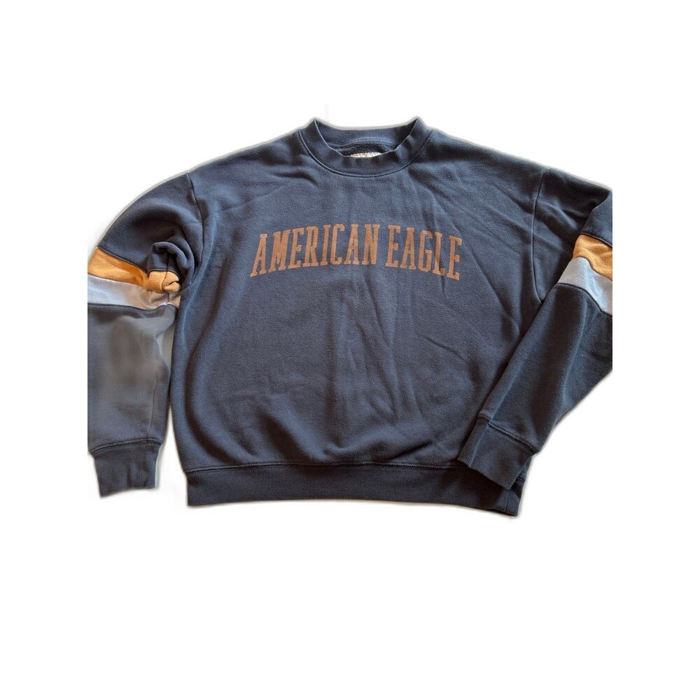 American Eagle Outfitters Navy Varsity Crewneck Sweatshirt - Size XS